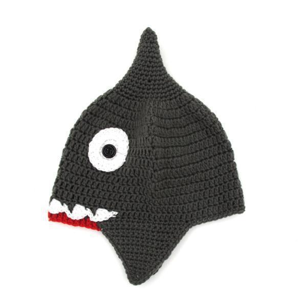 Handgemachte gestrickte Hai-Mütze | Brehn