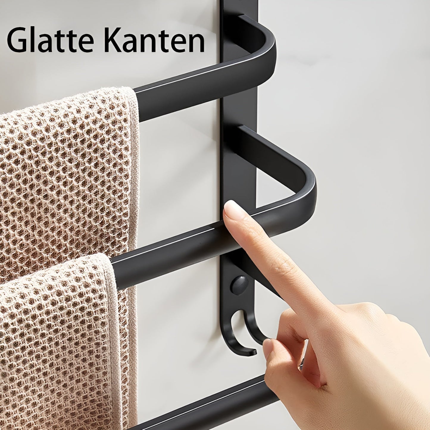 HangEase 3-lagige wandmontierte HandtuchaBrehnage – Aluminium platzsparendes Design | Brehn