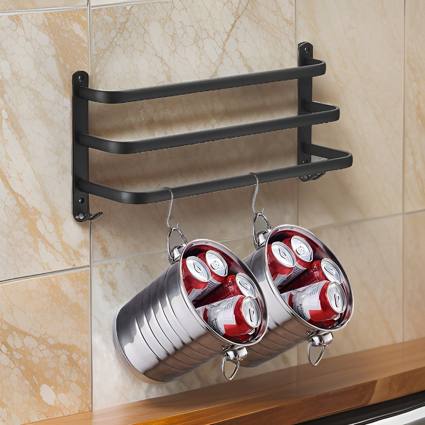 HangEase 3-lagige wandmontierte HandtuchaBrehnage – Aluminium platzsparendes Design | Brehn