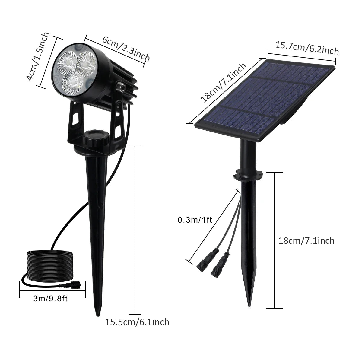 Solar-Spotlights 5-teilige Set Brehn