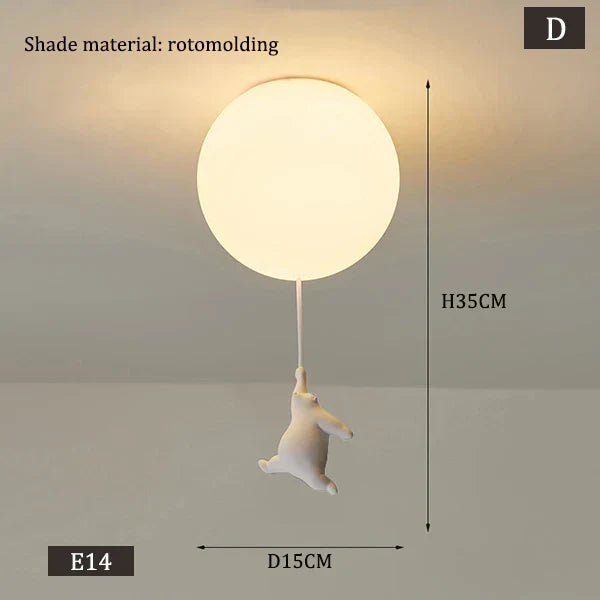 Brehn | Hängende Bären Ballons Lampe