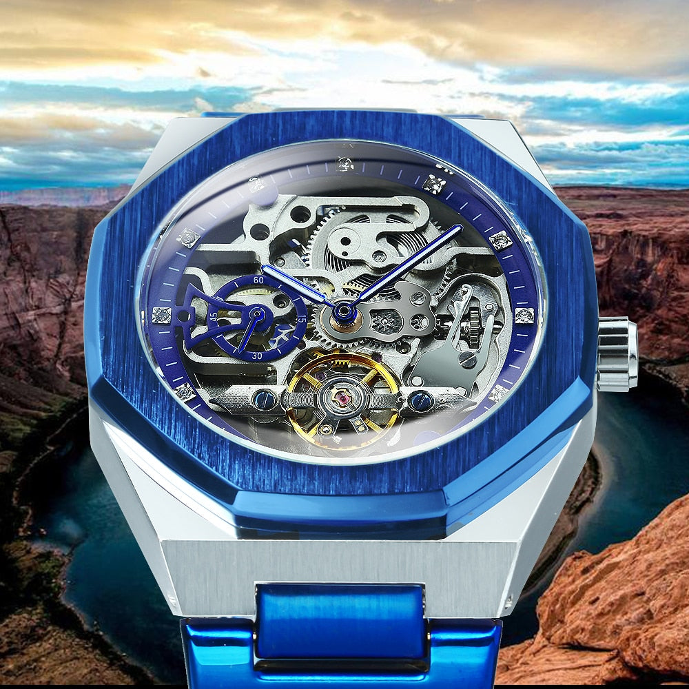 Brehn | Royale Skeleton Mechanische Herren Uhr