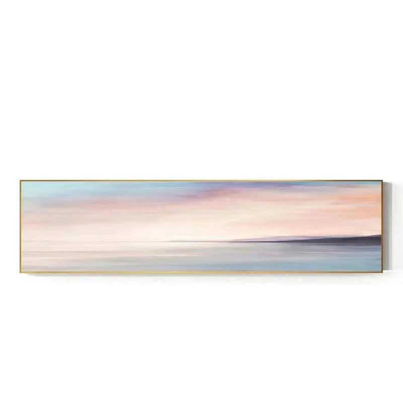 Pastellblau Rosa Lila Abstrakte Landschaft Wandkunst Feine Kunst Leinwanddrucke Breitformatbilder Für das Schlafzimmer Über dem Bett Oder Über dem Sofa | Brehn