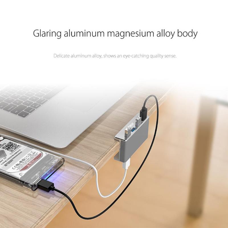 4-Port-Clip-Typ-USB-3.0-Aluminium-Hub | Brehn