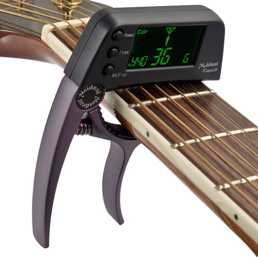 Capo & Tuner "TuneGrip" – 2-in-1 Gitarre Zubehör mit LCD-Bildschirm | Brehn