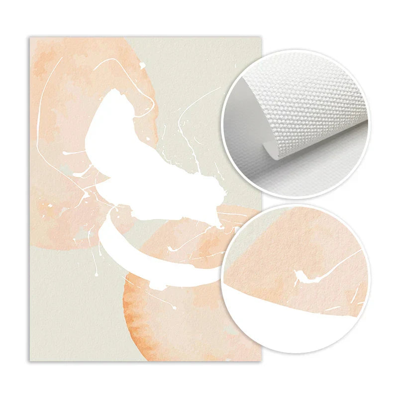 Minimalistische Pastell-Aquarell-Wandkunst Feine Kunst Leinwanddrucke Modern abstrakte nordische Bilder für Wohn- und Schlafzimmer Kunstdekoration | Brehn