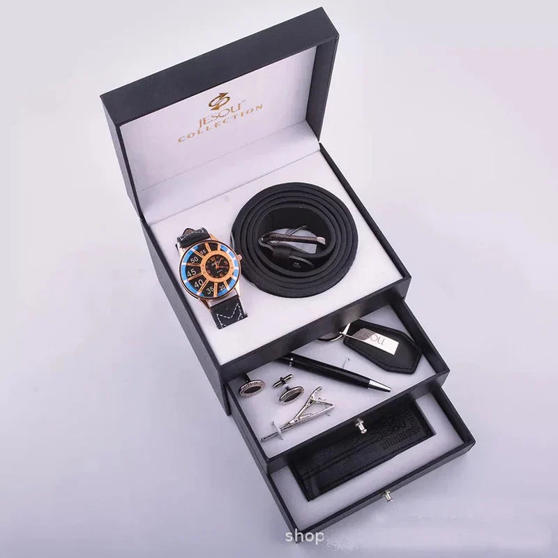 Brehn | Luxuriöse Mode Leder Geschäfts Männer Geschenke Set
