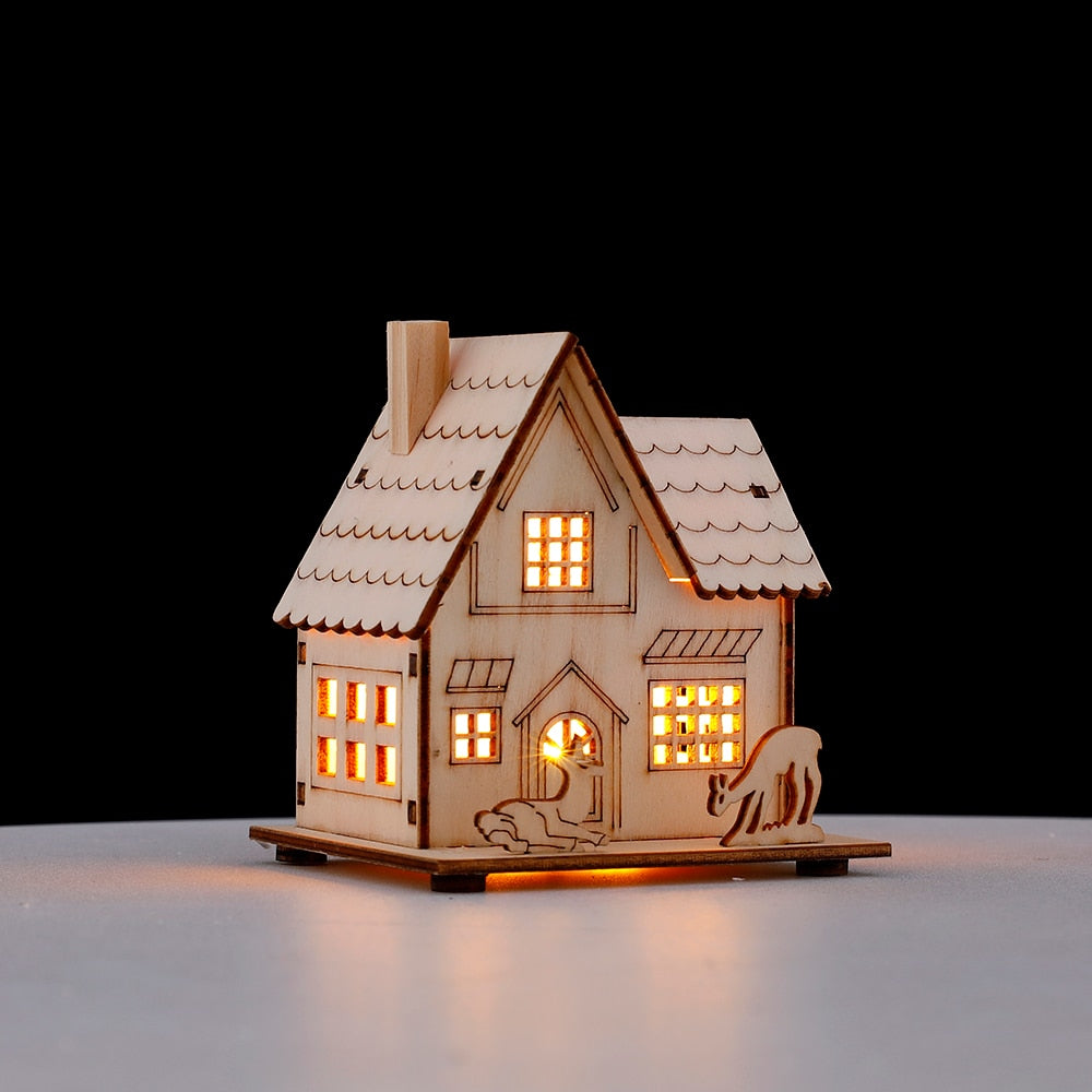 Brehn | DIY Holz Hängehäuschen Dekor Leuchte