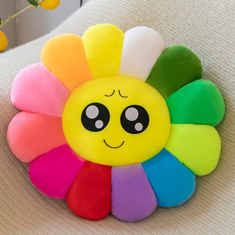 Brehn | Bunte Sonnenblume Plüsch Bequemer Sitzkissen