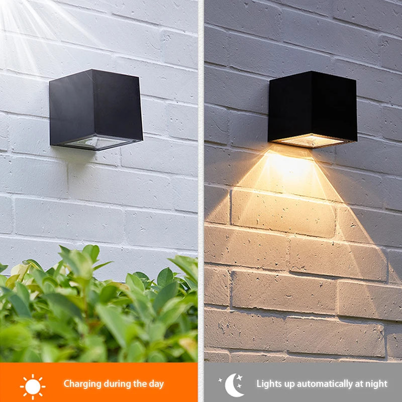 2 in 1 Solar-Wandleuchte für draußen | Brehn