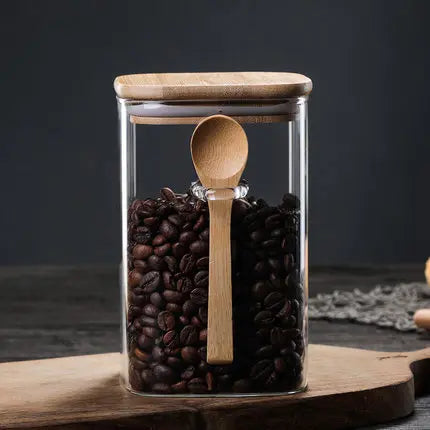 Bamboo- und Glas-3-teiliger Behältersatz Brehn