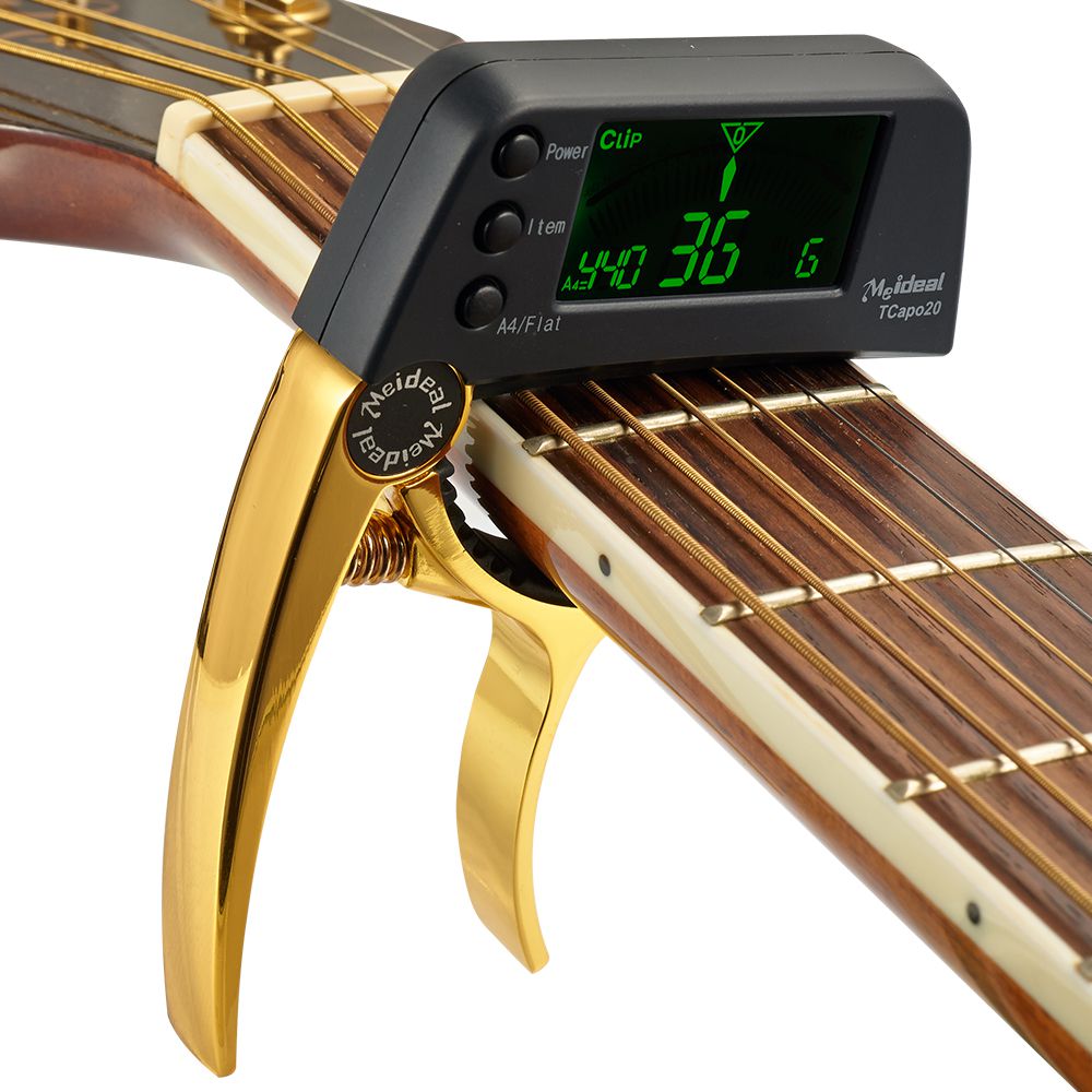 Capo & Tuner "TuneGrip" – 2-in-1 Gitarre Zubehör mit LCD-Bildschirm | Brehn