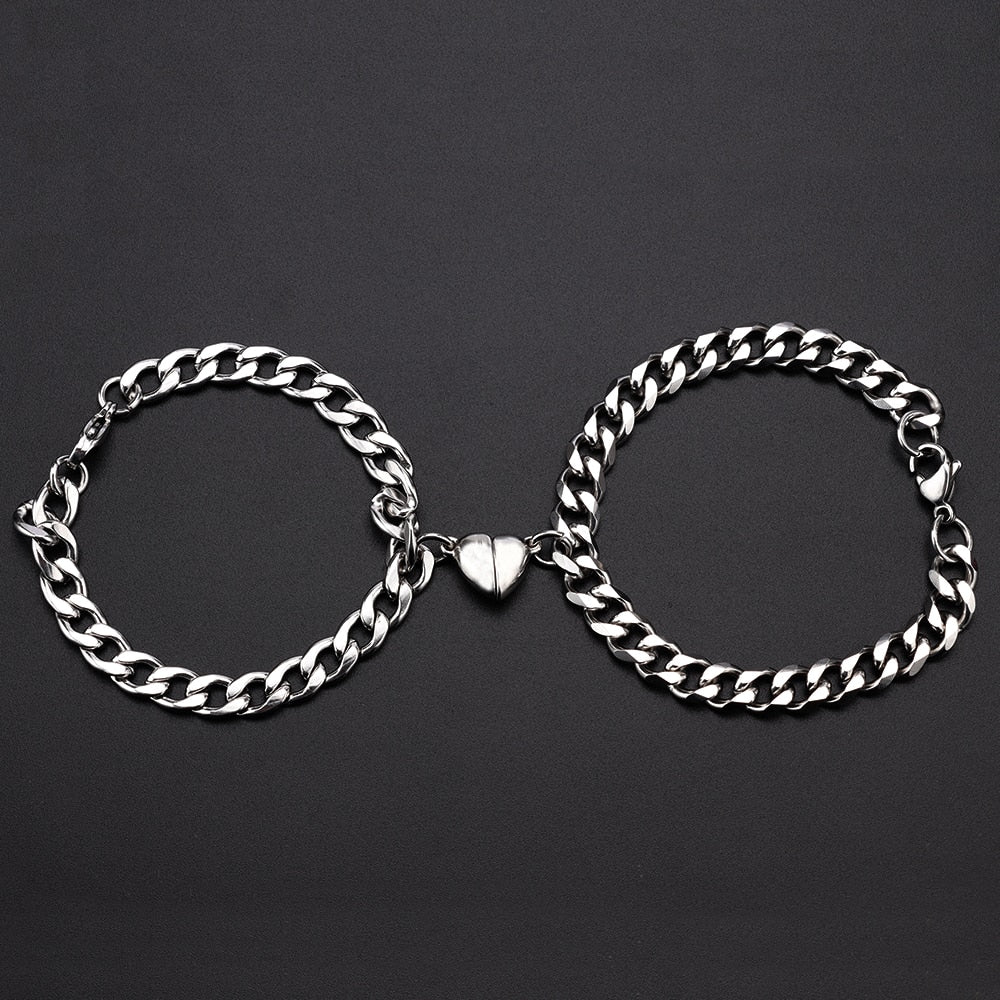 Brehn | Herzförmiger Magnet Paare Armband