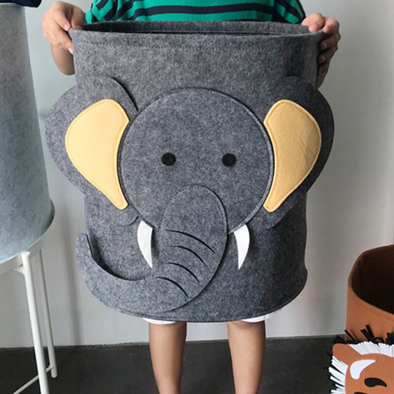 Safari Tiere Zusammenklappbarer Kinder Spielzeug Wäsche Organizer Korb | Brehn