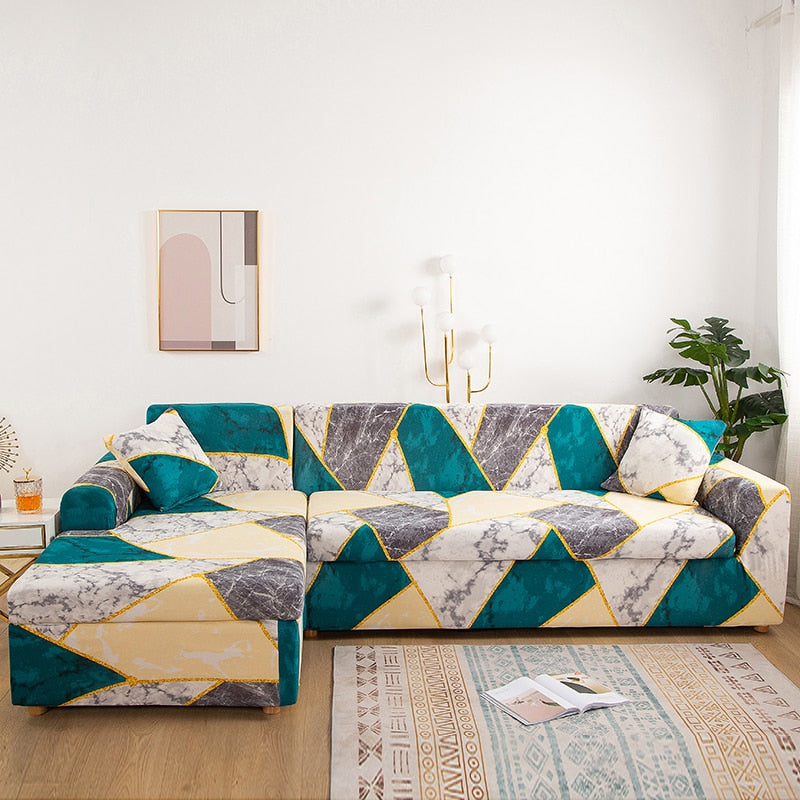 Modern rutschfeste bunte elastische Sofabezug | Brehn
