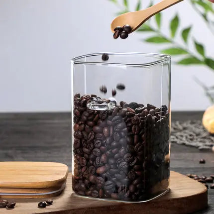 Bamboo- und Glas-3-teiliger Behältersatz Brehn
