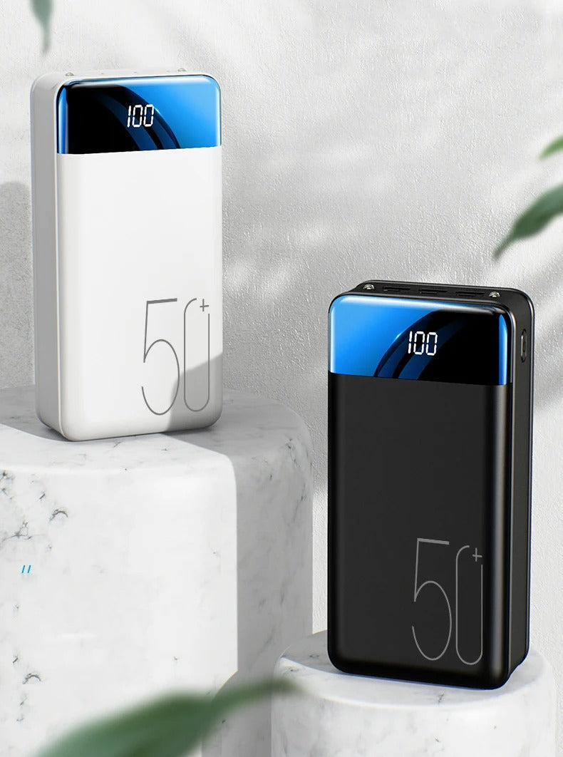 Brehn | 50.000mAh Ultra-Hochleistungs-Powerbank – Super Schnellladen für Telefone, Tablets & Laptops