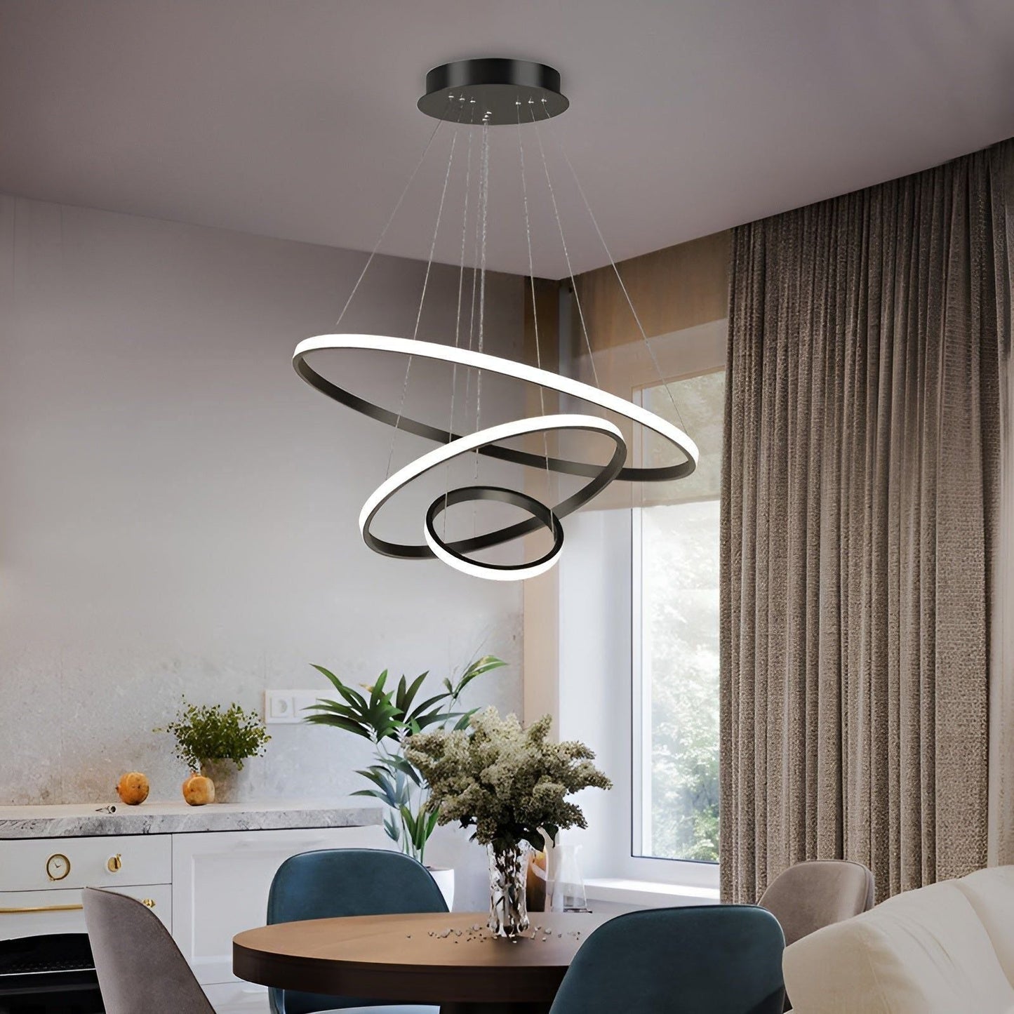 LED-Pendelleuchte mit Balldesign – Modern und Eleganz | Ideal für Wohnzimmer oder Esszimmer | Brehn