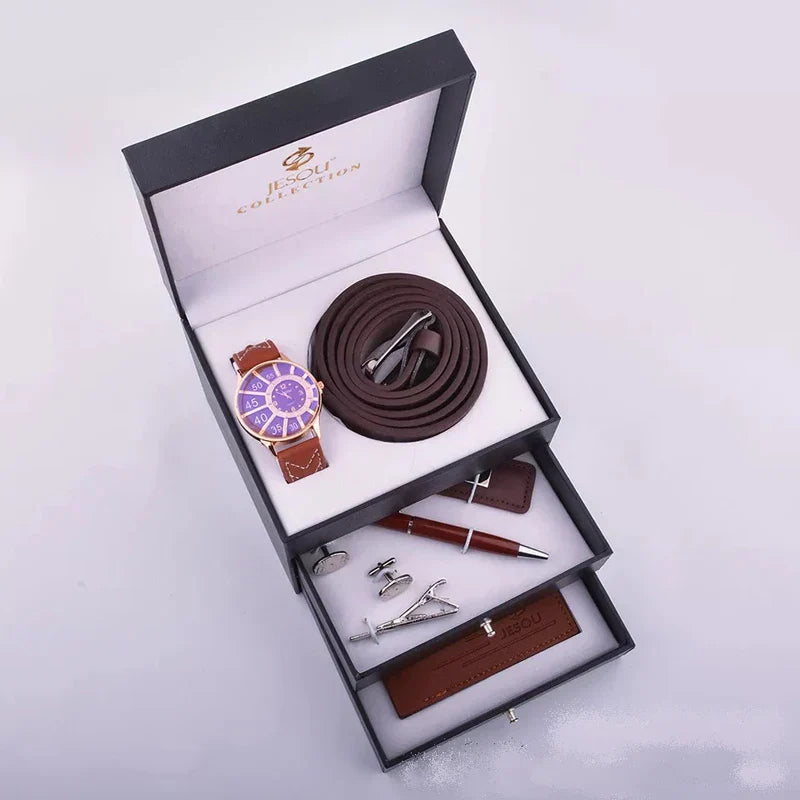 Brehn | Luxuriöse Mode Leder Geschäfts Männer Geschenke Set