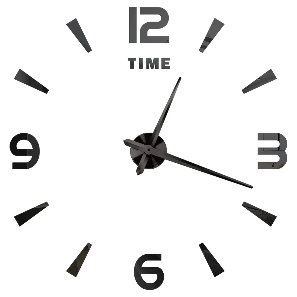 Große Wanduhr DIY 3D Selbstkleber Spiegel Acryl Wanduhr für Küche Esszimmer Wohnzimmer Kreative Wohnkultur | Brehn