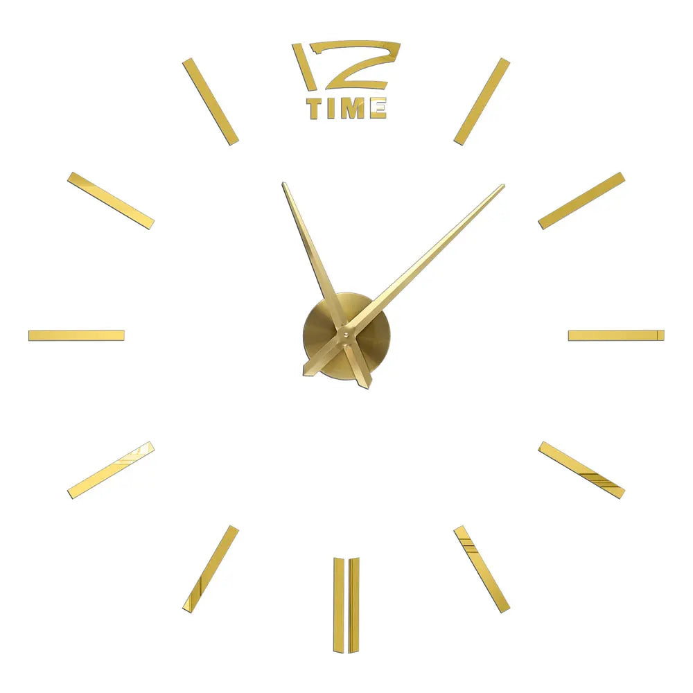 Große Wanduhr DIY 3D Selbstkleber Spiegel Acryl Wanduhr für Küche Esszimmer Wohnzimmer Kreative Wohnkultur | Brehn