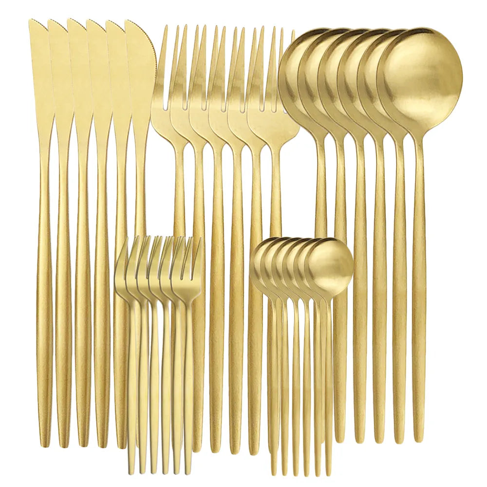 Hochwertiges Edelstahl Besteckset für 6 Personen - Elegante Besteckkollektion