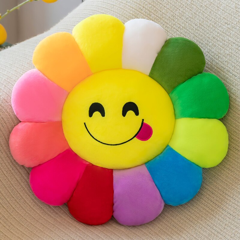 Brehn | Bunte Sonnenblume Plüsch Bequemer Sitzkissen