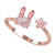 Brehn | Magischer Strahlender Hasen Charm Ring