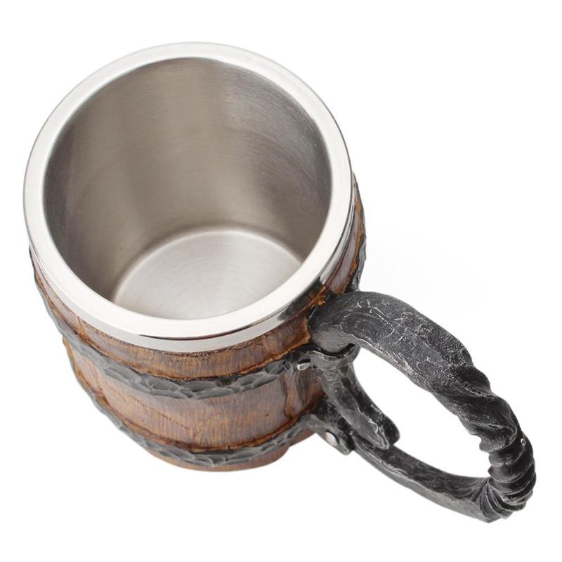Brehn | Antike Zeit Edelstahl Holz Becher