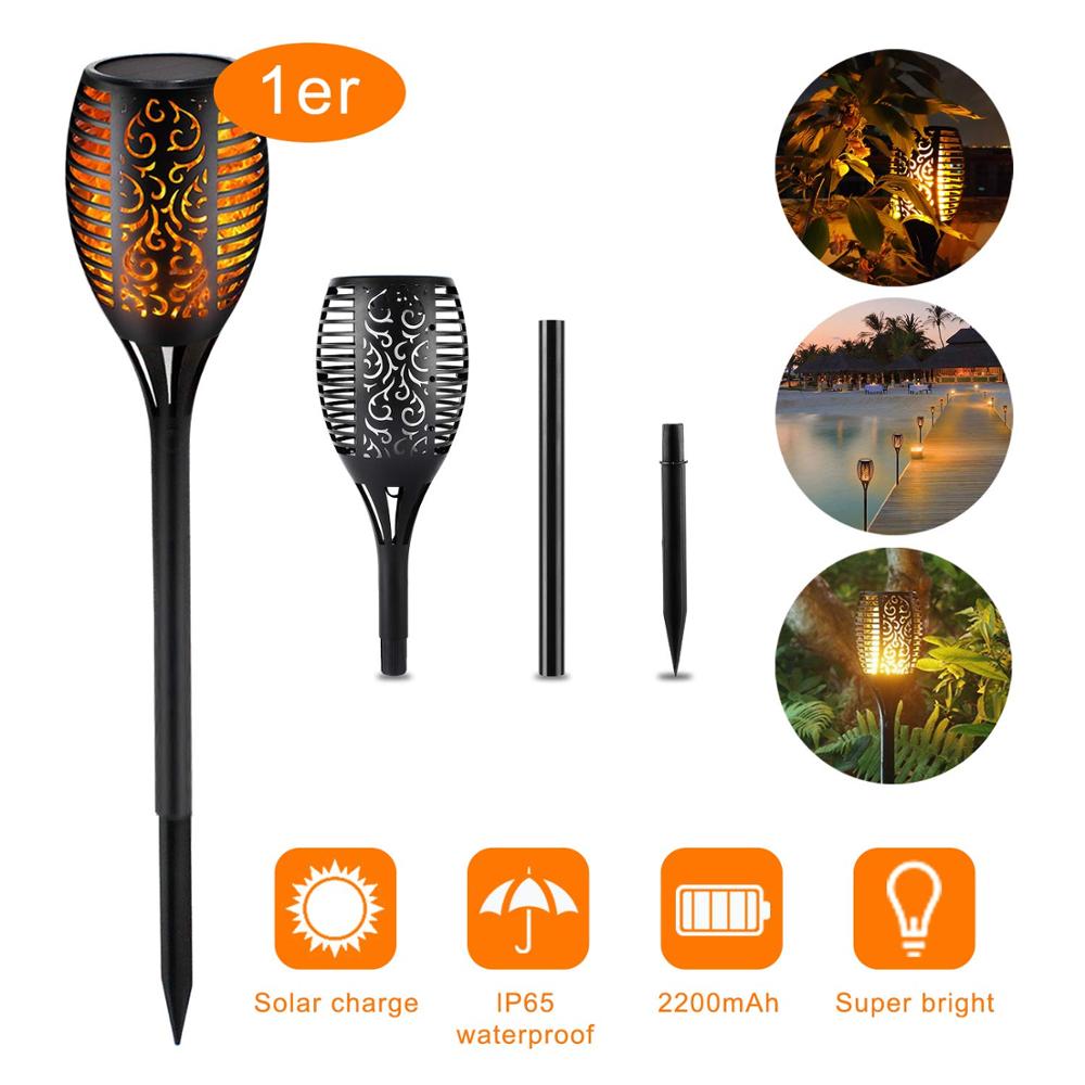 LED Solar Gartentorpedos Deluxe 96 LED (4 Stück) | Brehn