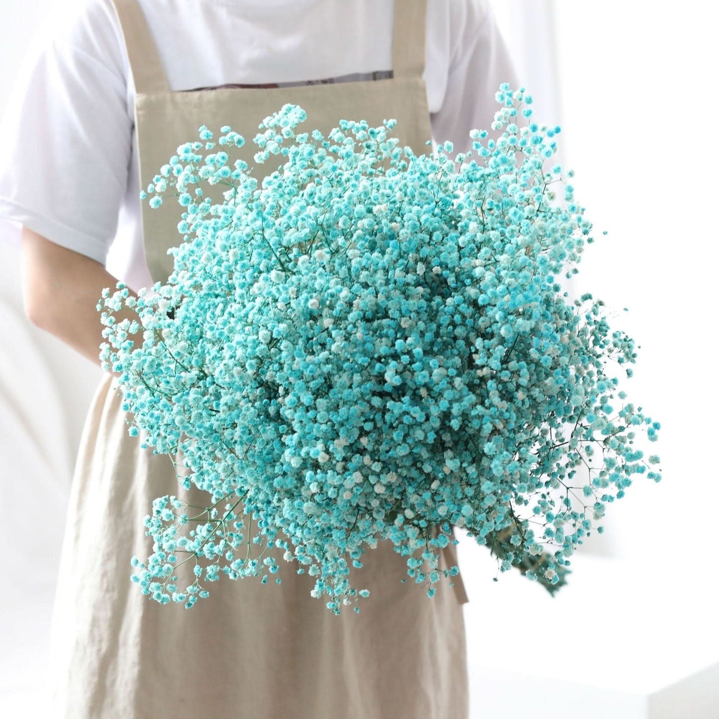 Getrockneter, konservierter Schleierkraut-Blumenstrauß – Natürliche Dekoration