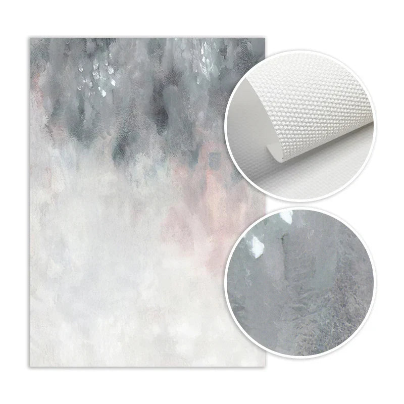 Abstracte Schattierungen von Pink Grau Minimalistische Wandkunst Feine Kunst Leinwanddrucke Bilder für moderne Wohnungen Wohnzimmer Kunst Dekor | Brehn