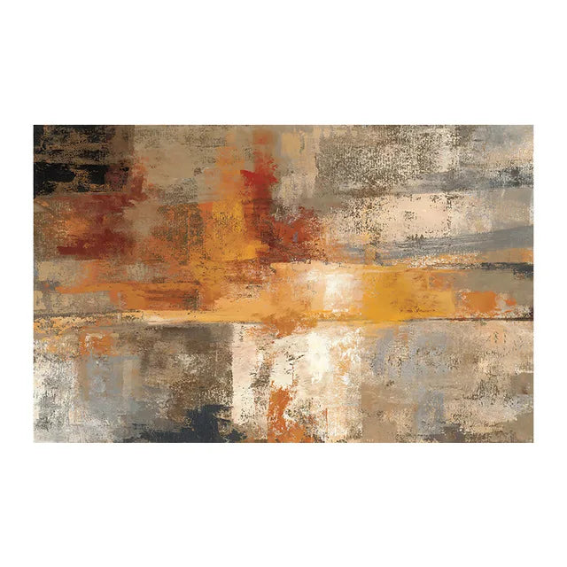 Großformatige abstrakte Wandkunst Fine Art Leinwanddrucke Beige Grau Orange Neutrale Farbe Zeitgenössische Wanddekoration Bild für moderne Wohnzimmerdekoration | Brehn