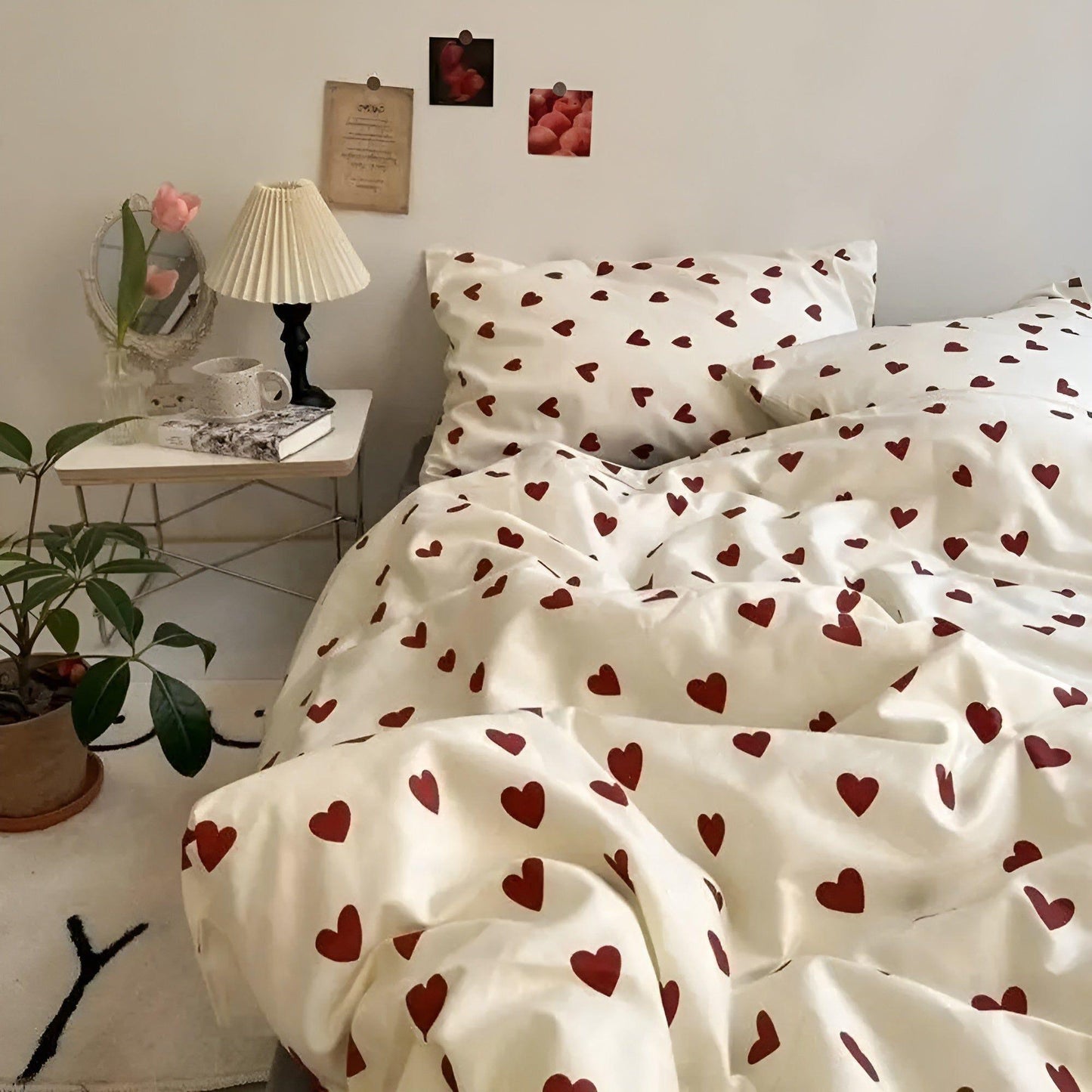 HeartDream Bettwäsche-Set – Bettbezug-Set mit Herzmotiv