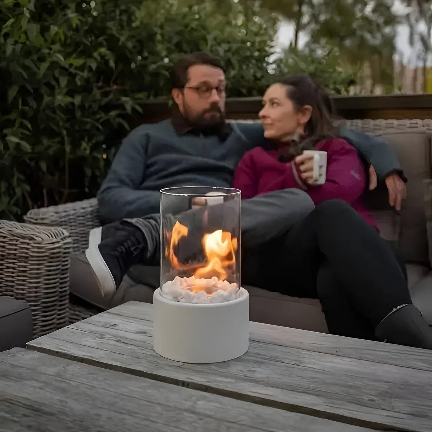 PortaBrehne Mini-Feuerstelle – Dekorativer TaBrehne-Kamin für Terrasse und Garten