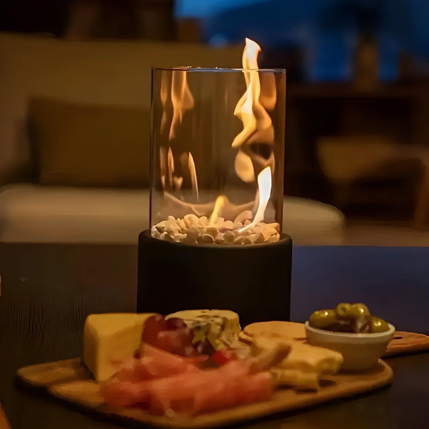 Tragbarer Mini-Feuerstelle – Dekorativer Tischkamin für Terrasse & Garten | Brehn