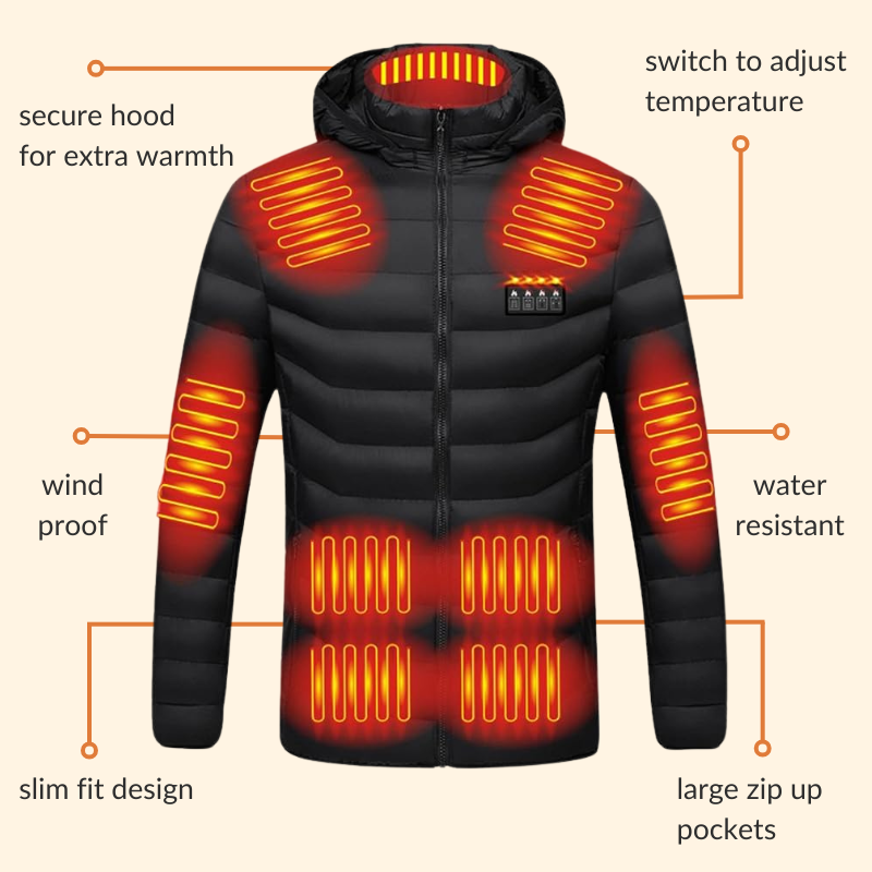 Ultimative beheizte Pufferjacke für alle Wetterbedingungen