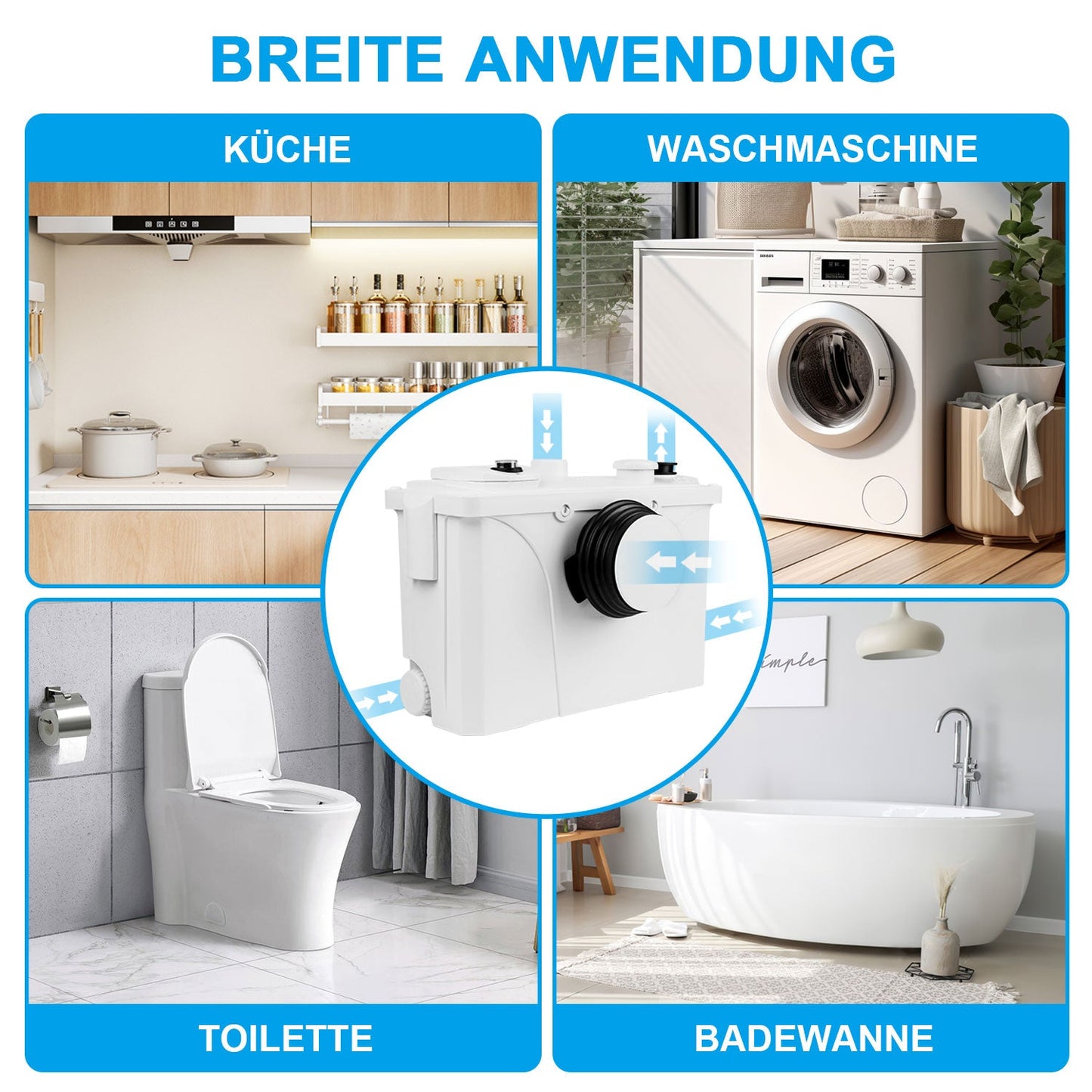 Hebeanlage Fäkalienpumpe 700W 190 L/min | Brehn