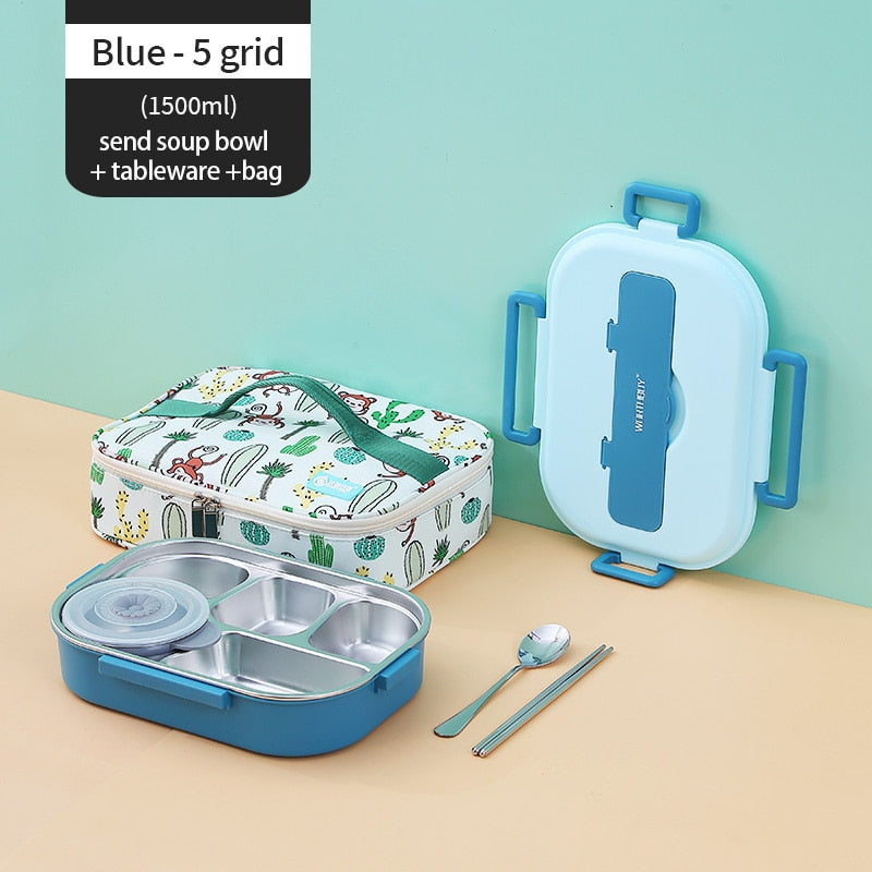 Edelstahl Mehrfach-Compartments Kinder Lunchbox | Brehn