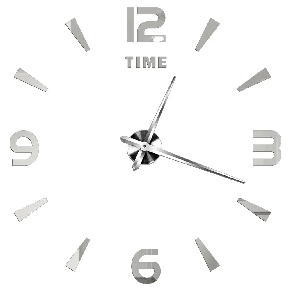 Große Wanduhr DIY 3D Selbstkleber Spiegel Acryl Wanduhr für Küche Esszimmer Wohnzimmer Kreative Wohnkultur | Brehn
