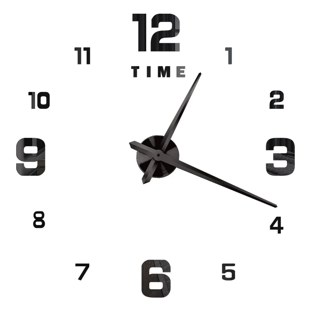 Große Wanduhr DIY 3D Selbstkleber Spiegel Acryl Wanduhr für Küche Esszimmer Wohnzimmer Kreative Wohnkultur | Brehn