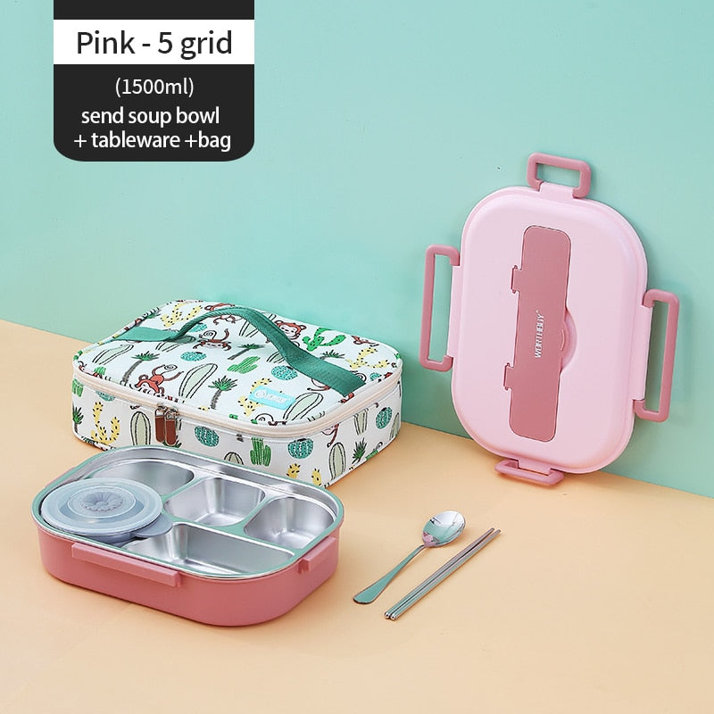 Edelstahl Mehrfach-Compartments Kinder Lunchbox | Brehn