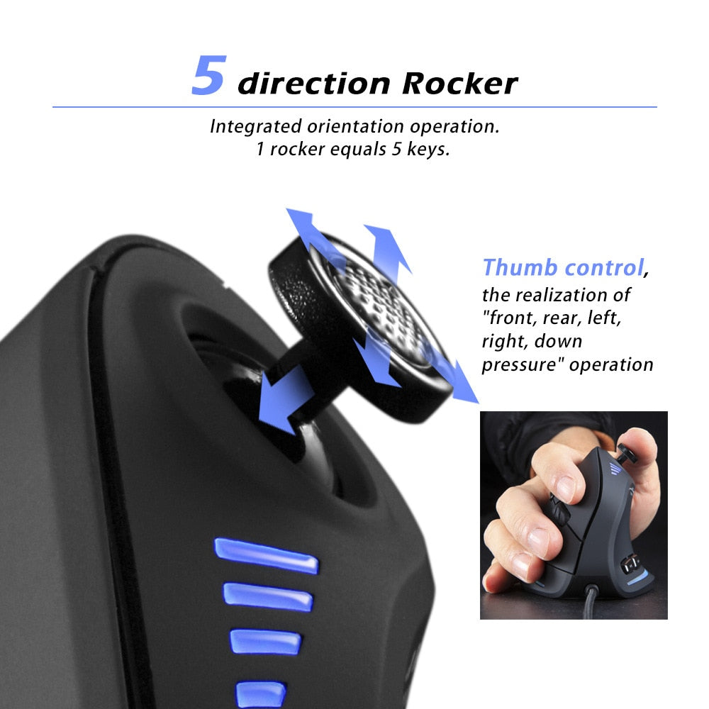 VIvolux | Programmierbare Ergonomische RGB Game Master Maus