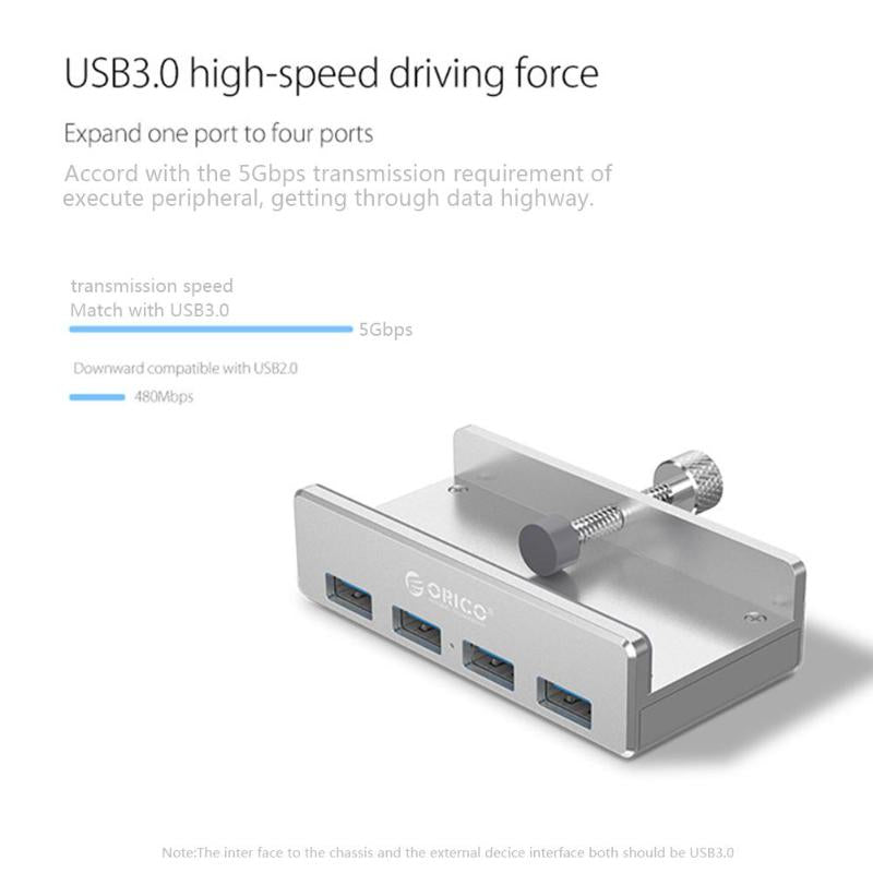 4-Port-Clip-Typ-USB-3.0-Aluminium-Hub | Brehn