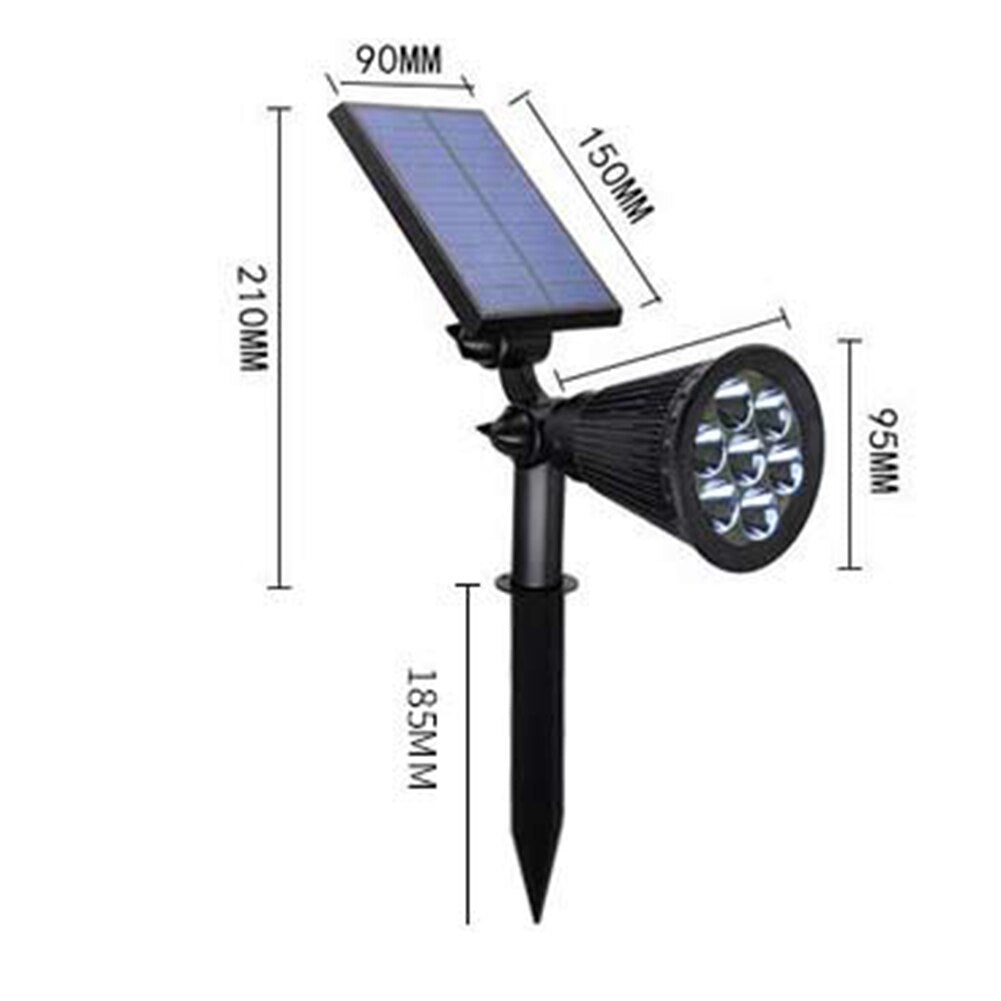 VIvolux | Solarbetriebene Farbige Verstellbare Gartenstrahler