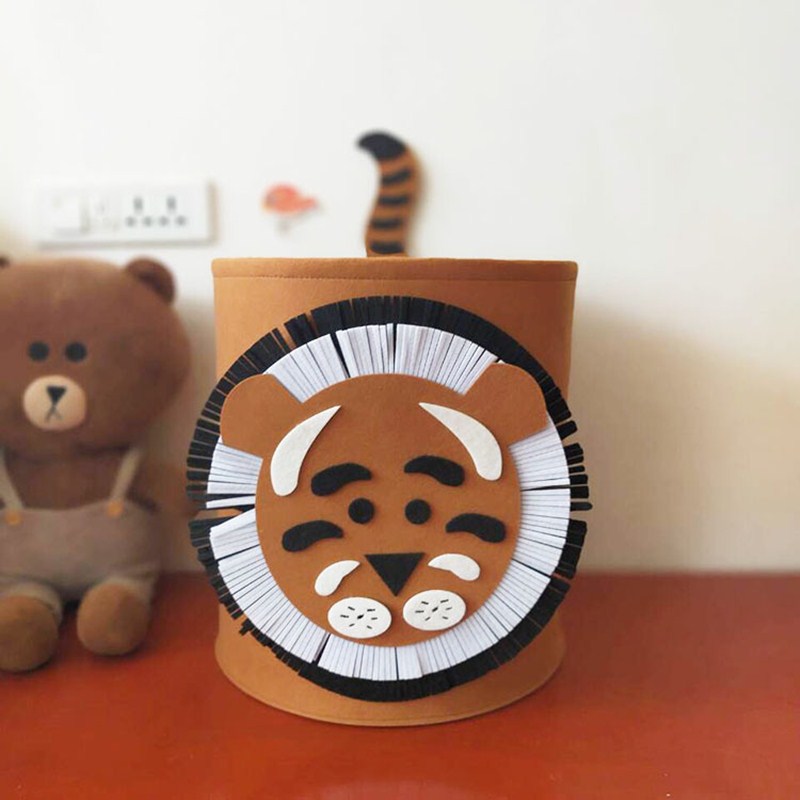 Safari Tiere Zusammenklappbarer Kinder Spielzeug Wäsche Organizer Korb | Brehn