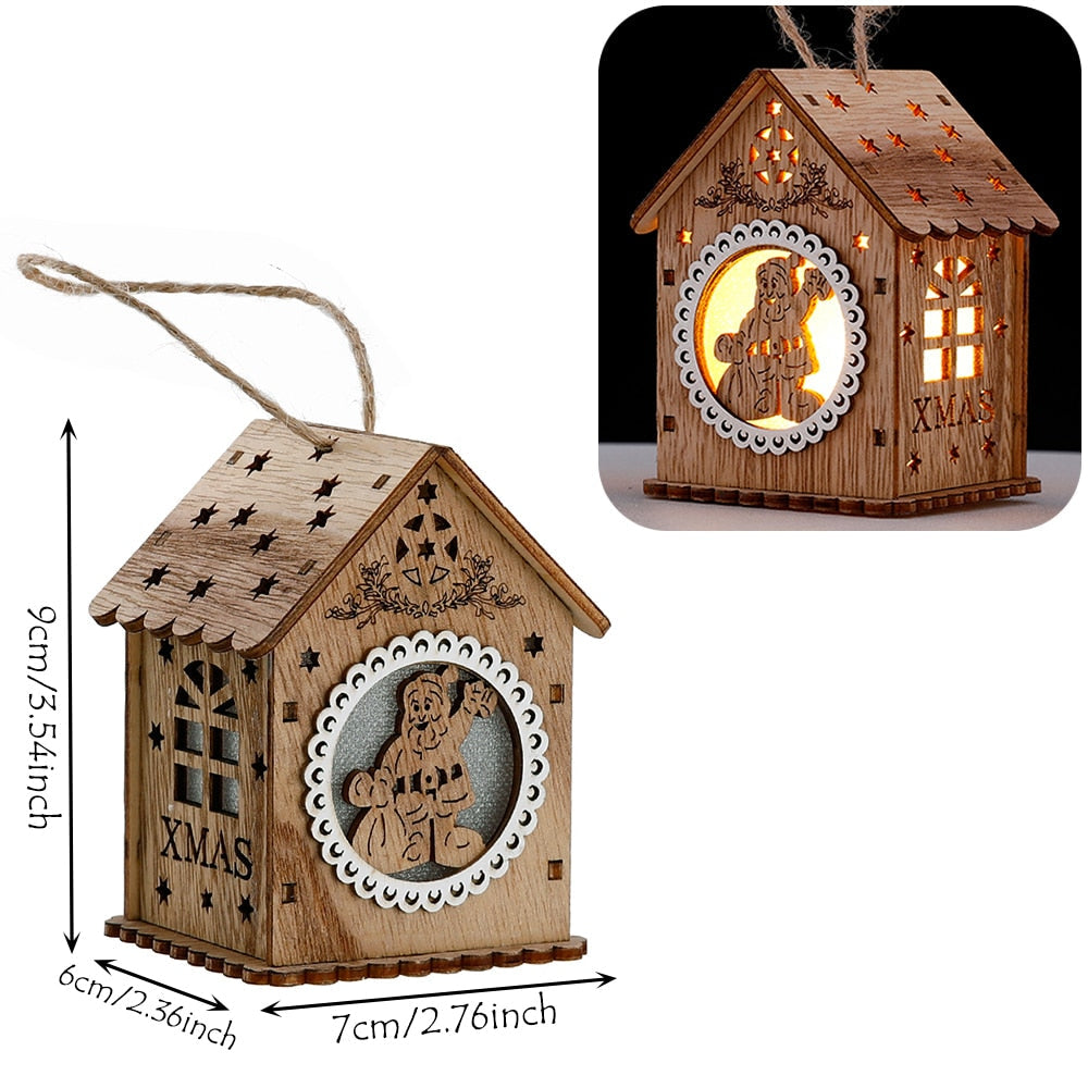 Brehn | DIY Holz Hängehäuschen Dekor Leuchte