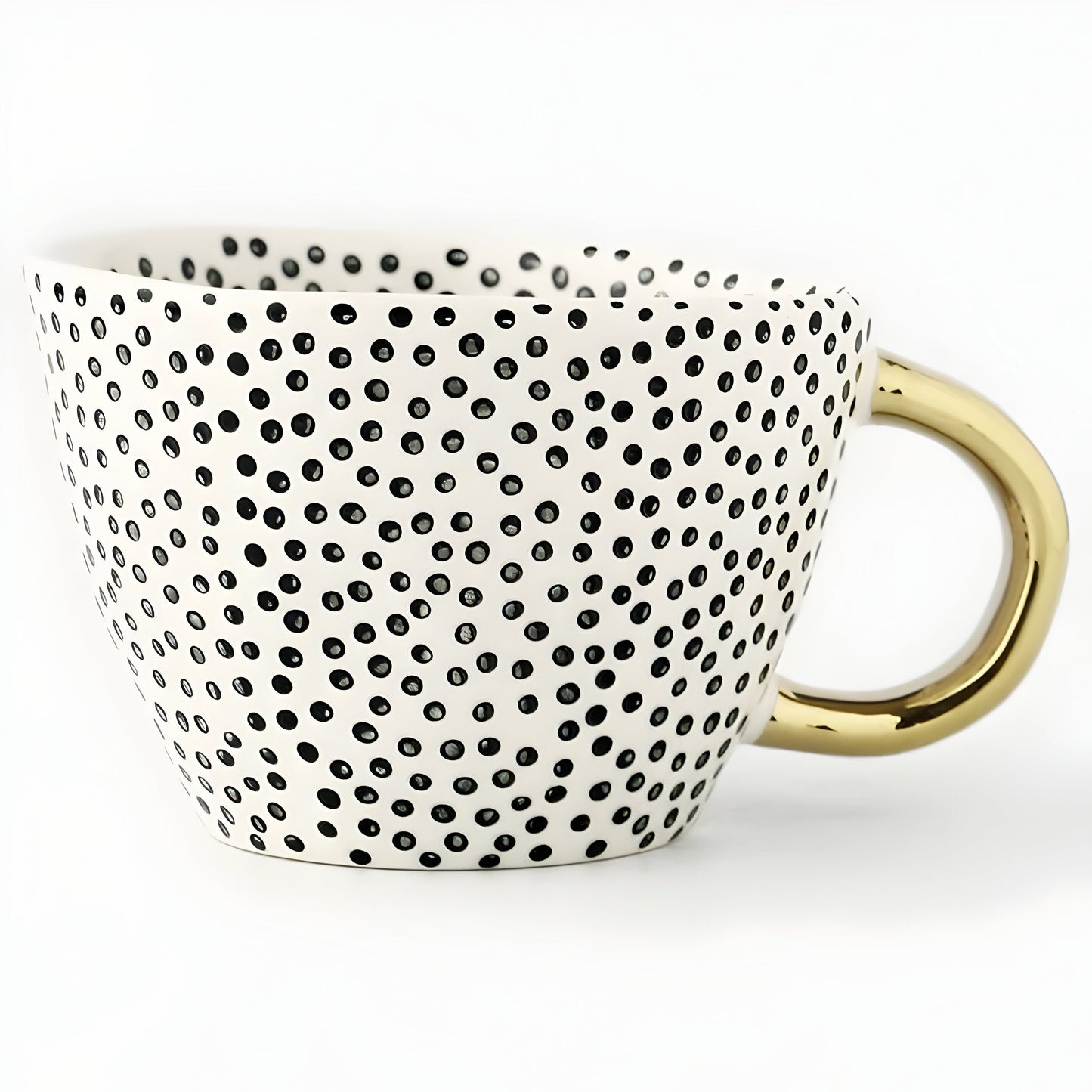 Keramiktasse mit geometrischem Design – Stilvoll und modern | Ideal für Kaffee oder Tee | Brehn