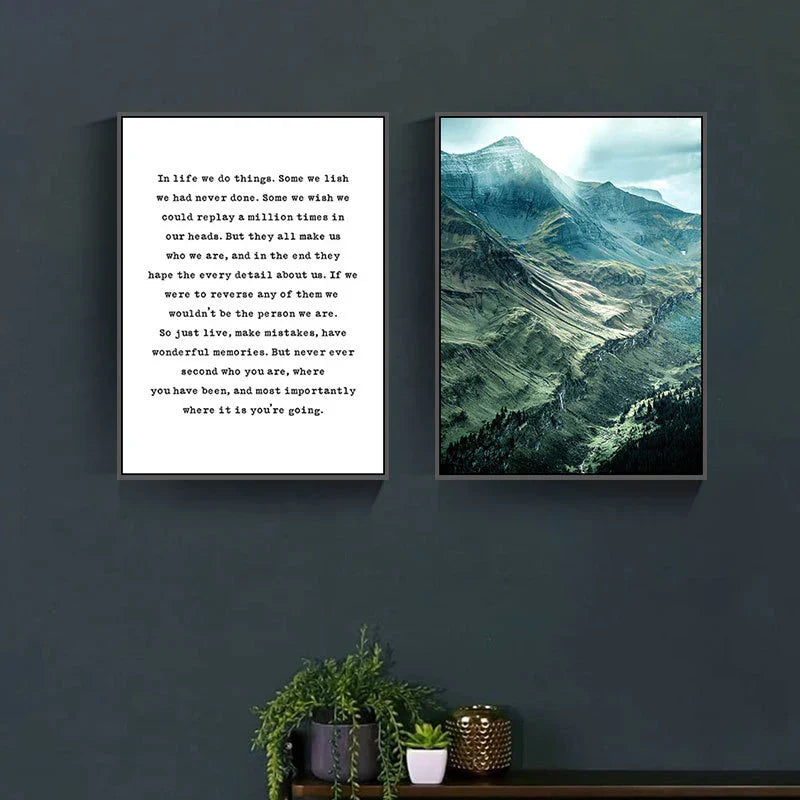 Bergsee Wildnis Landschaft Wandkunst Kunstdrucke Leinwand Poster Bilder von Ruhe für Wohnbereich Esszimmer Dekor