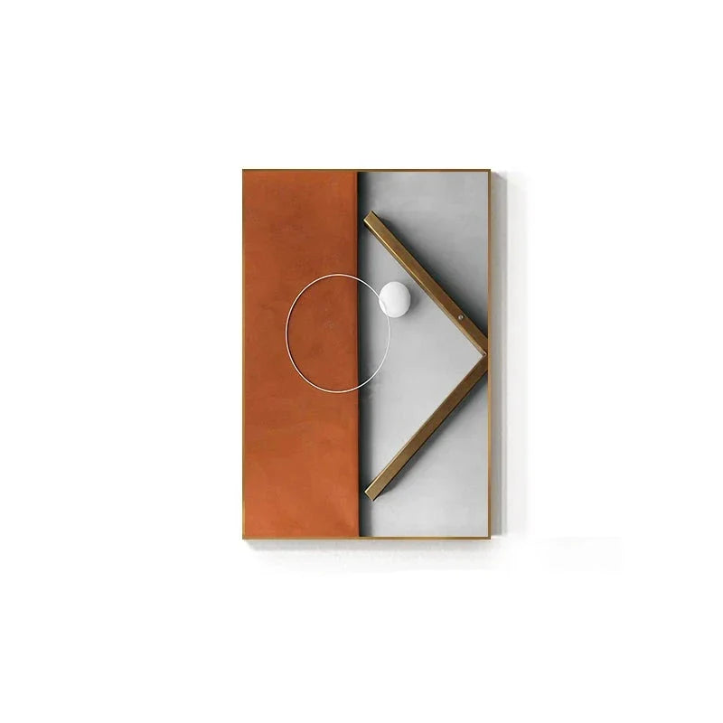 Moderne Ästhetik Abstracte Geometrie Wandkunst Feine Kunst Leinwanddrucke Bilder für luxuriöse Wohnung Wohnzimmer Esszimmer Eingang Foyer Kunst Dekor | Brehn